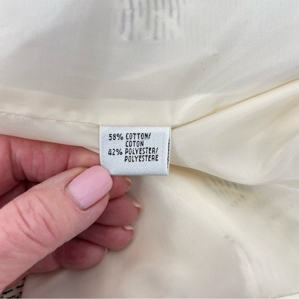 Lafayette 148 New York Jacket 10 Ivory & Black - Picture 11 of 12